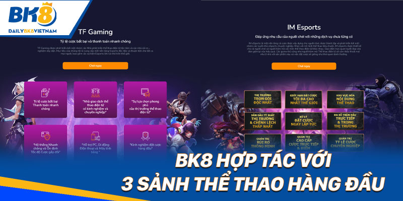 2 nhà phát hành Esports nổi tiếng hợp tác cùng BK8