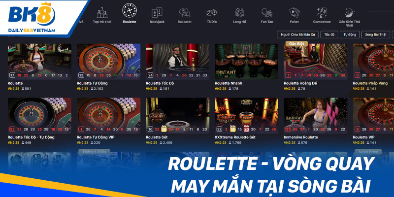 Roulette - Vòng quay may mắn tại sòng bài