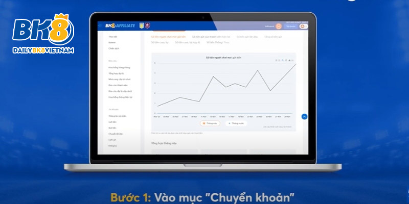 Truy cập mục chuyển khoản