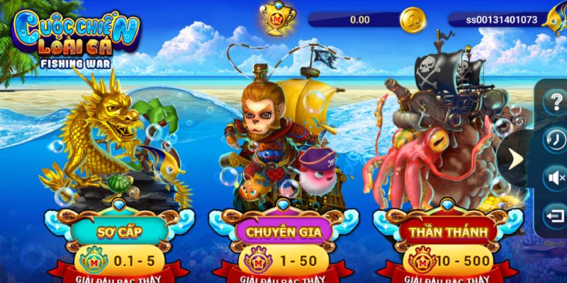 Những cấp độ bắn cá trong Fishing War